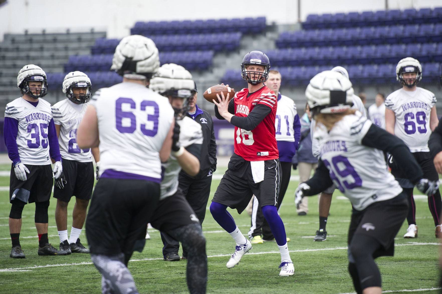 Winona State Football spring practice 02